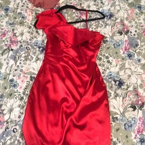 Red cocktail dress
